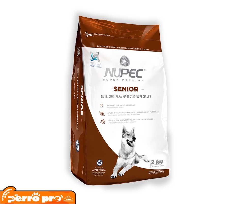 presentacion de Nupec Senior: Croquetas para perro con la MEJOR relación Calidad-Precio 2 kg, 8 kg y 15 kg