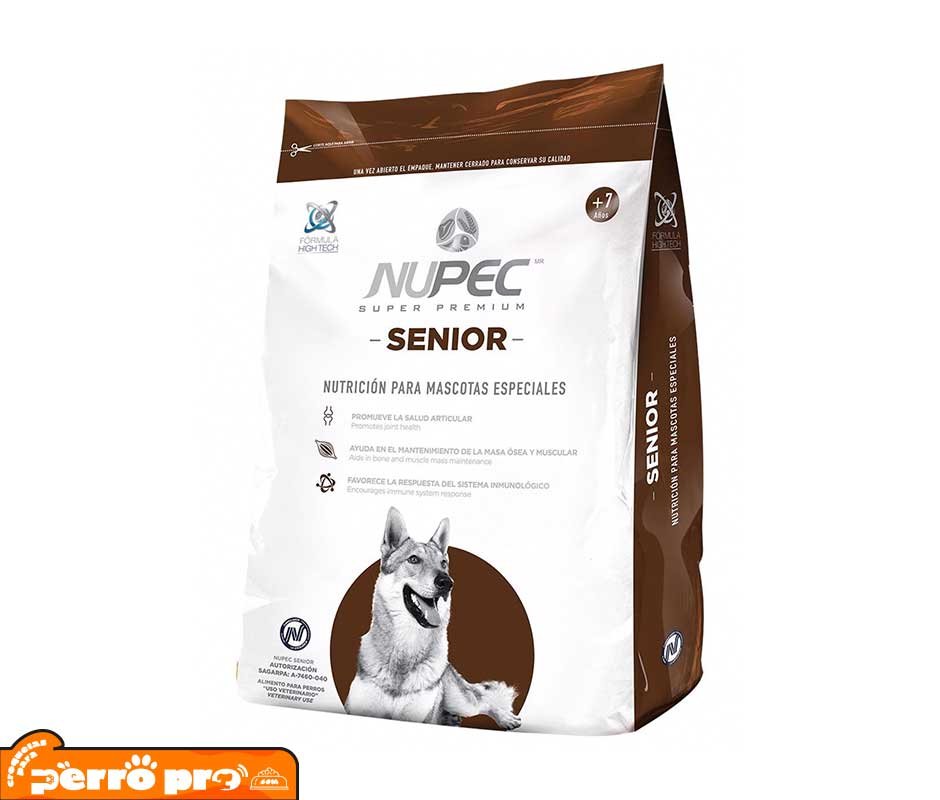 presentacion de Nupec Senior: Croquetas para perro con la MEJOR relación Calidad-Precio 2 kg, 8 kg y 15 kg