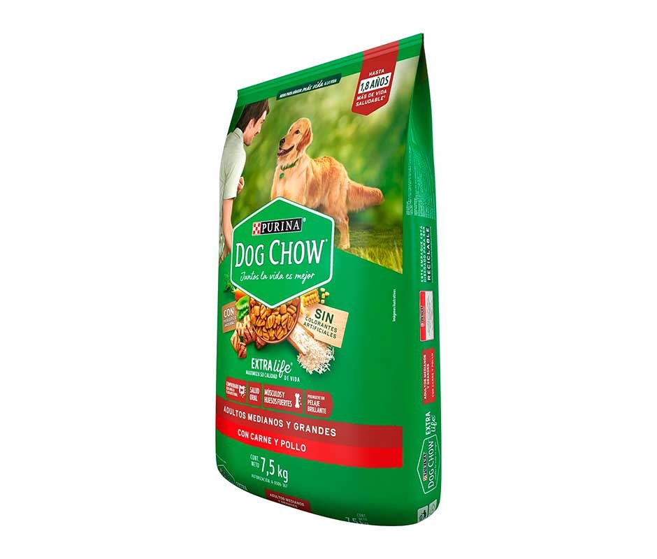 Presentacion front croquetas Dog Chow Adulto Razas Grandes y Medianas