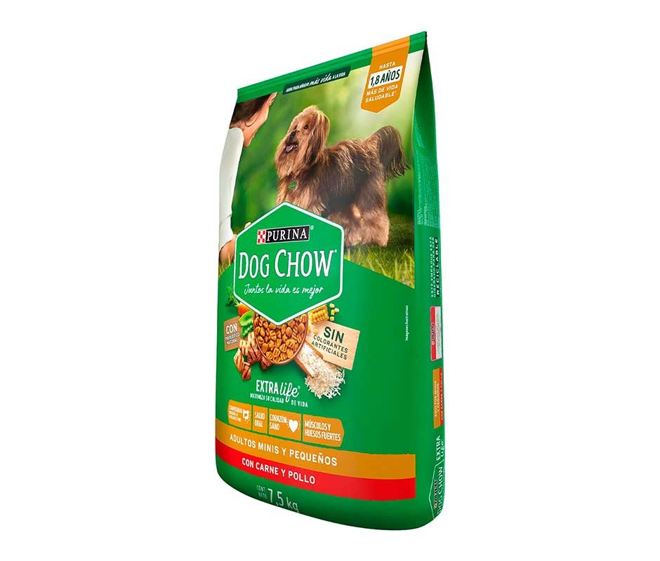 presentacion de lado de Dog Chow Adulto Raza Pequeña