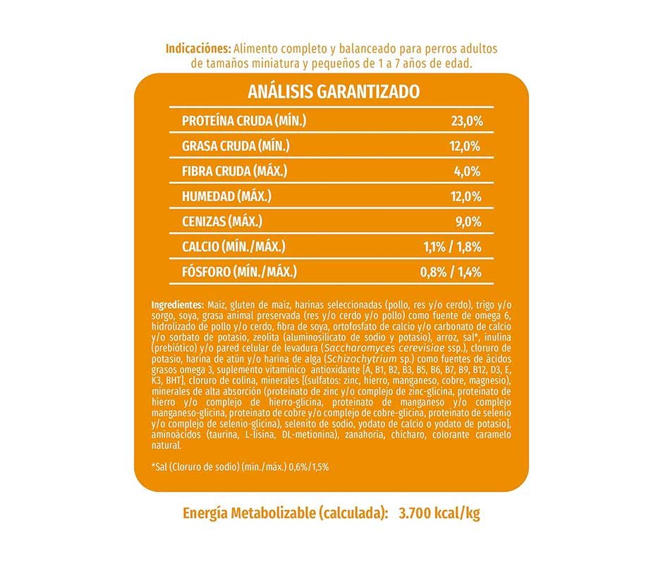 analisis de Dog Chow Adulto Raza Pequeña