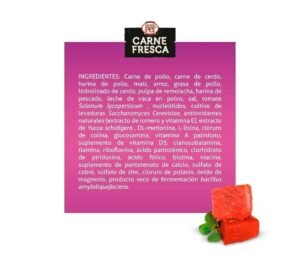 ingrendientes de Carne Fresca Puppy Care