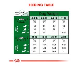 guia de alimentacion de las Royal Canin Mini Adulto